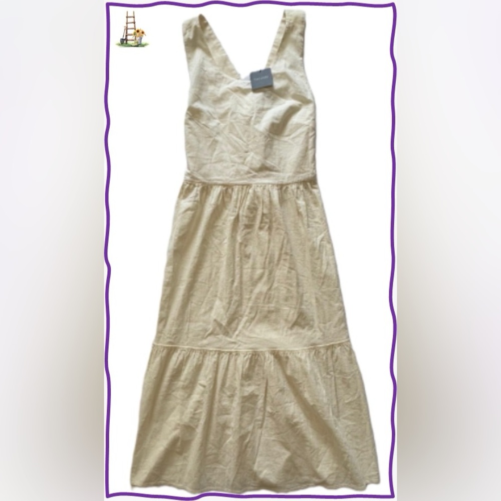 NWT-Tahari Strapless Cream Midi Dress
